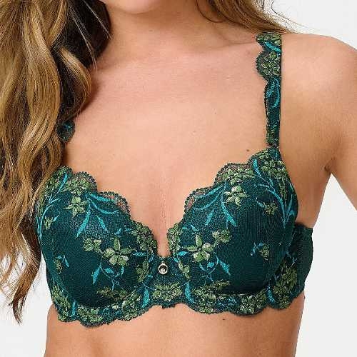 LingaDore Pine Green Lace pine green push up bra