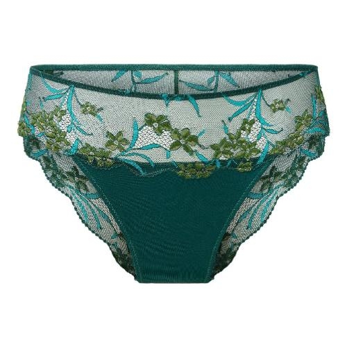 LingaDore Olive Lace pine green brief