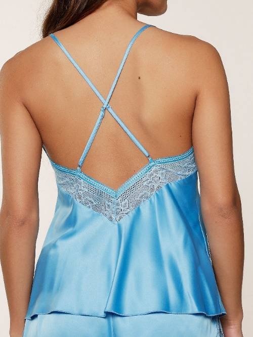 LingaDore Night 7804 blue spaghetti top