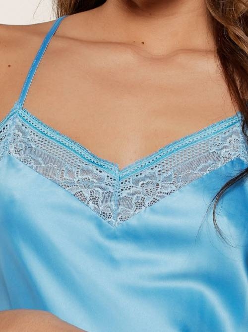 LingaDore Night 7804 blue spaghetti top
