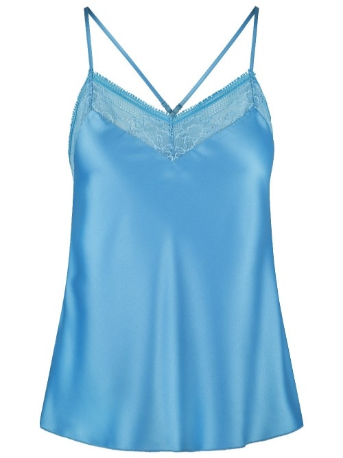 LingaDore Night 7804 blue spaghetti top