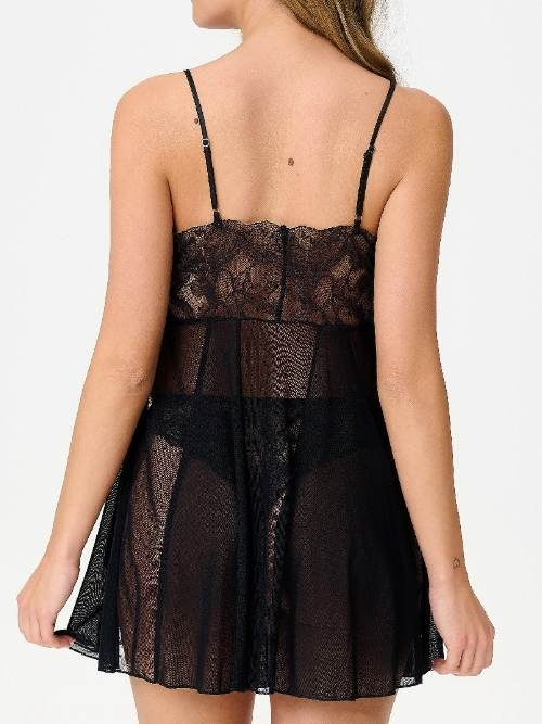 LingaDore Night 8501 black slipdress