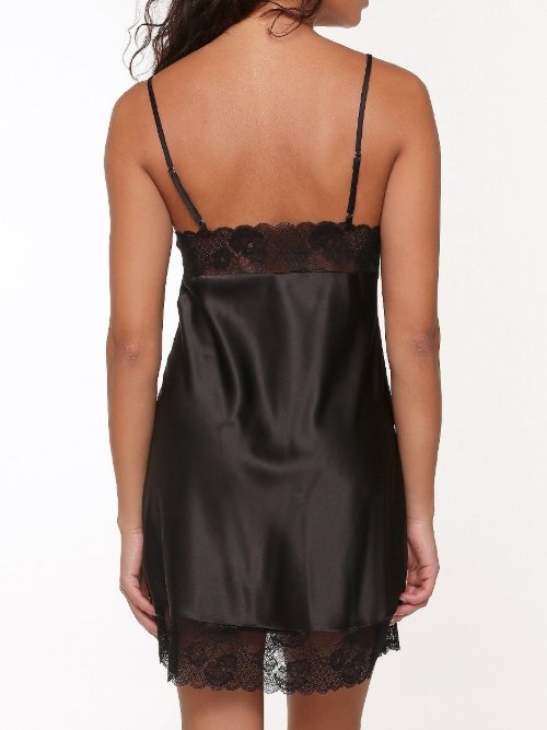 LingaDore Night 9000 black slipdress