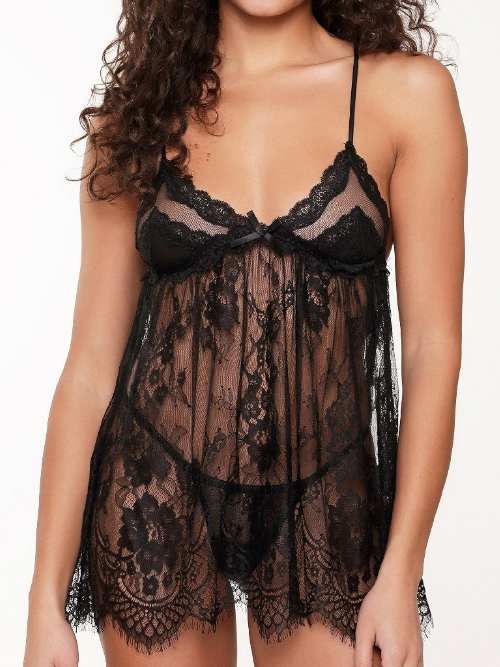 LingaDore Night 7809 black slipdress
