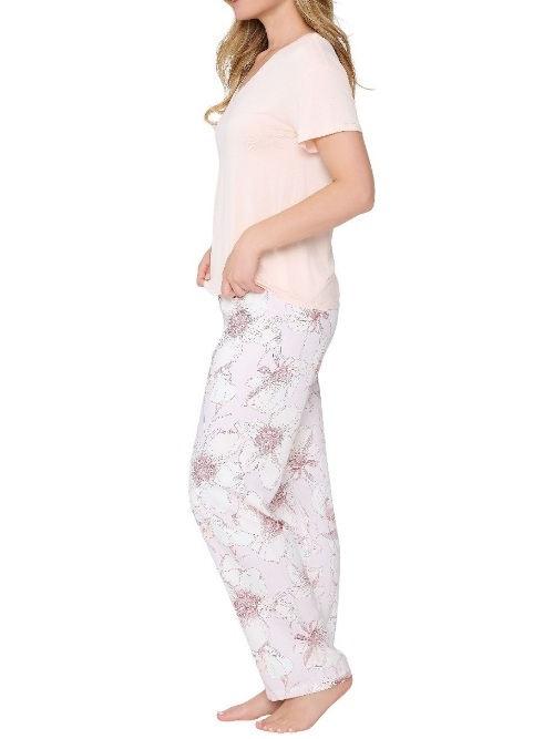 LingaDore Night 8407 apricot/print nightdress