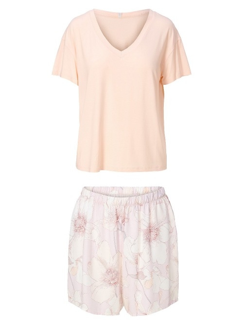 LingaDore Night 8408 apricot/print shortama