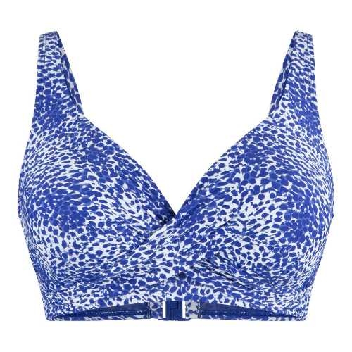 LingaDore Beach 7709 white/blue soft-cup bikini bra