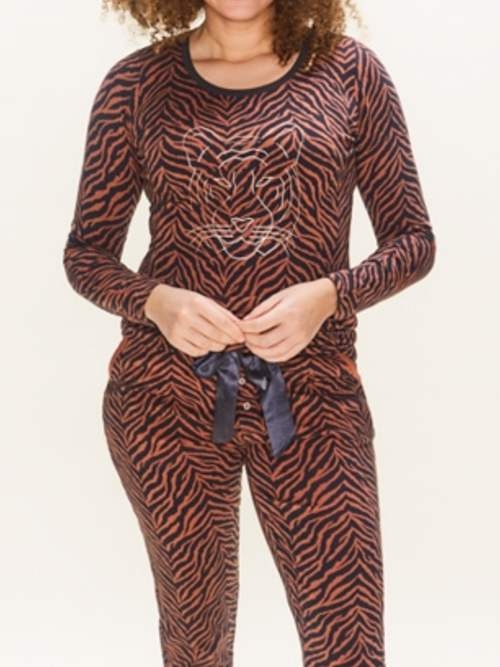Charlie Choe Wild Nights brown/print sleep shirt