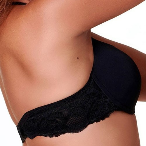 After Eden Puck black push up bra
