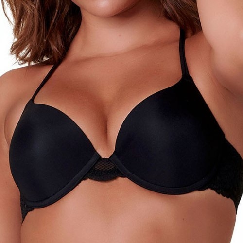 After Eden Puck black push up bra