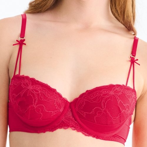 Lisca Sugarlace cherry crimson padded bra