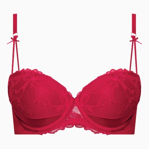 Lisca Sugarlace cherry crimson padded bra