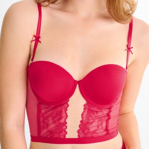 Lisca Sugarlace cherry crimson padded bra