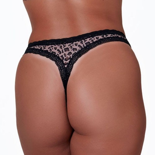After Eden Giselle animal print thong