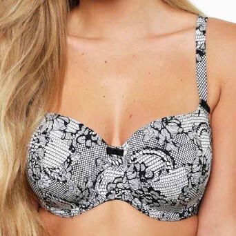 LINGADORE PAPAGAYO White/Black Plus size bh