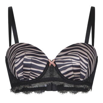 LINGADORE STRIPED ZEBRA Black/Print Balconet bh