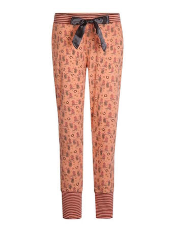 Charlie Choe T- Howdy Pyjama Broek Oranjeroze Print 