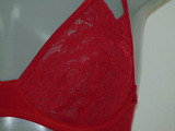 Sapph sample Lilian red soft-cup bra