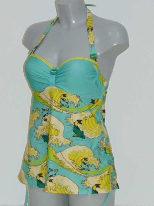 Marlies Dekkers Swimwear Ojiya green tankini top Marlies Dekkers Swimwear Ojiya green tankini top