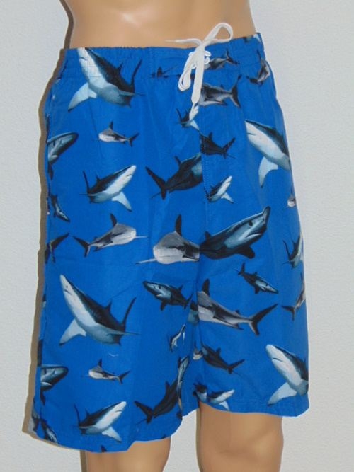Shiwi Men's Shark blue/print swimshort Shiwi Men's Shark blue/print swimshort