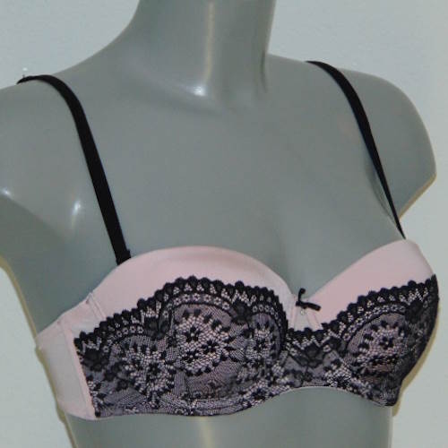 After Eden Rosa pink/black padded bra After Eden Rosa pink/black padded bra