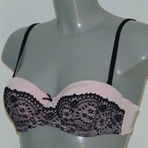 After Eden Rosa pink/black padded bra After Eden Rosa pink/black padded bra