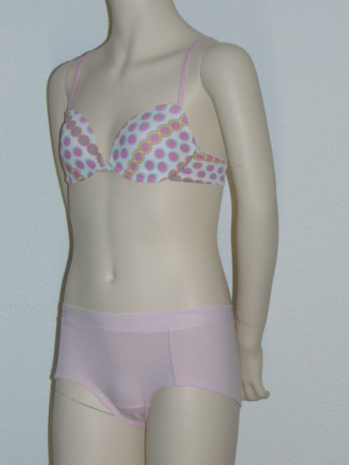 Boobs & Bloomers Dot in the Dot white/pink girls bra Boobs & Bloomers Dot in the Dot white/pink girls bra
