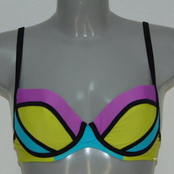 SAPPH BEACH SAMPLE SARASOTA Multicolor Padded Bikini Top