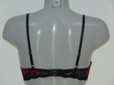 Sapph Alexandra red/black soft-cup bra