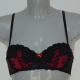 Sapph Alexandra red/black soft-cup bra