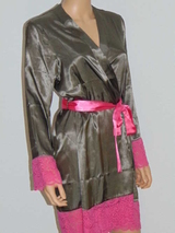 Sapph Sahara grey/pink kimono