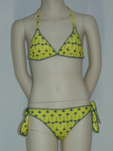Boobs & Bloomers Palm yellow set