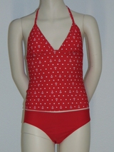 Boobs & Bloomers Ancher red/white tankini set