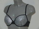 Sapph Beach Methics Leaves grey padded bikini bra