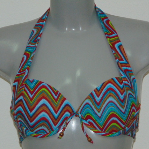 LingaDore Beach Isla blue/print padded bikini bra
