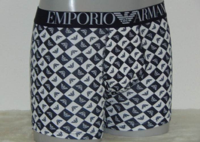 Armani Men's Irriconoscibile black/white boxer short Armani Men's Irriconoscibile black/white boxer short