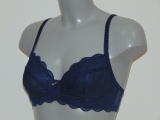 Cybéle Embroidery navy blue soft-cup bra