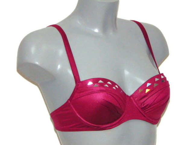 Marlies Dekkers Swimwear Lagerthas Reflection fuchsia padded bikini bra Marlies Dekkers Swimwear Lagerthas Reflection fuchsia padded bikini bra