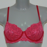 Sapph Eye Candy pink/red soft-cup bra