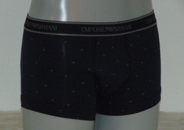 Armani Men's Trunk navy/print boxer short Armani Men's Trunk navy/print boxer short
