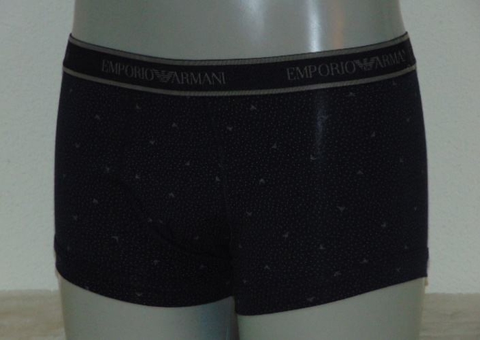 Armani Men's Trunk navy/print boxer short Armani Men's Trunk navy/print boxer short
