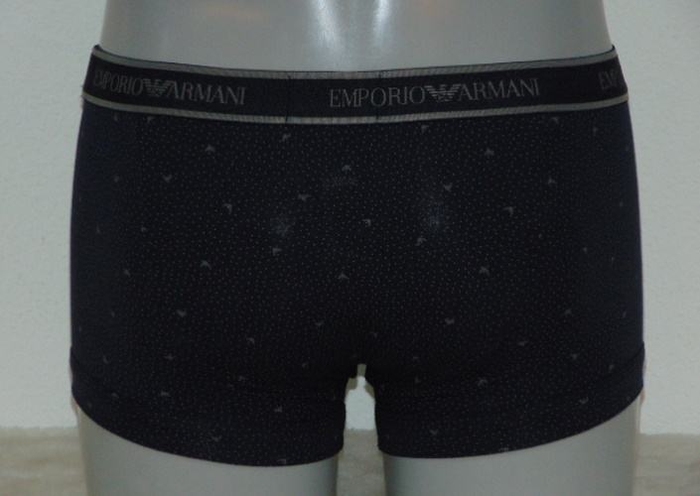 Armani Men's Trunk navy/print boxer short Armani Men's Trunk navy/print boxer short