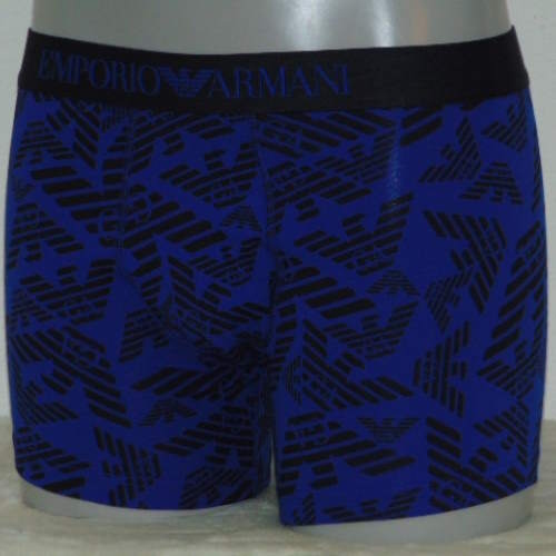 Armani Men's Superiore blue/print boxer short Armani Men's Superiore blue/print boxer short