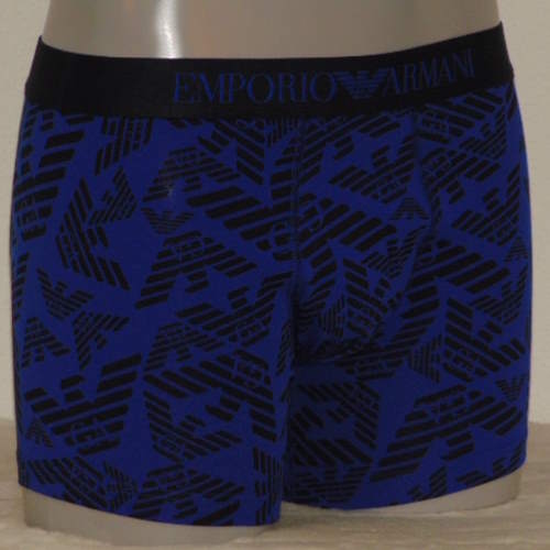 Armani Men's Superiore blue/print boxer short Armani Men's Superiore blue/print boxer short