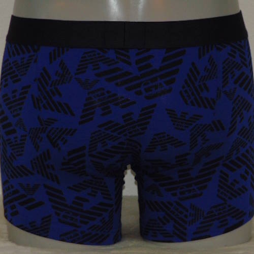 Armani Men's Superiore blue/print boxer short Armani Men's Superiore blue/print boxer short