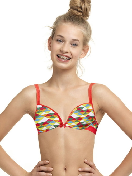 Boobs & Bloomers tRIXIE pink/print girls bra Boobs & Bloomers tRIXIE pink/print girls bra