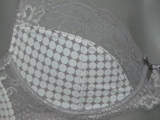 Cybéle Dotted white/grey soft-cup bra