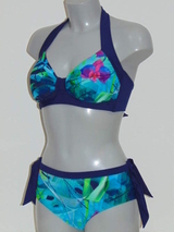 Lentiggini Bouquet navy blue padded bikini bra