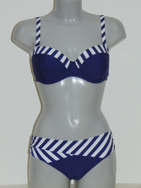 Lentiggini Stripe navy blue padded bikini bra