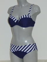 Lentiggini Stripe navy blue padded bikini bra
